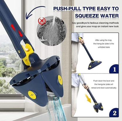 360 Degree Rotatable Triangle Floor & Cleaning Mop.